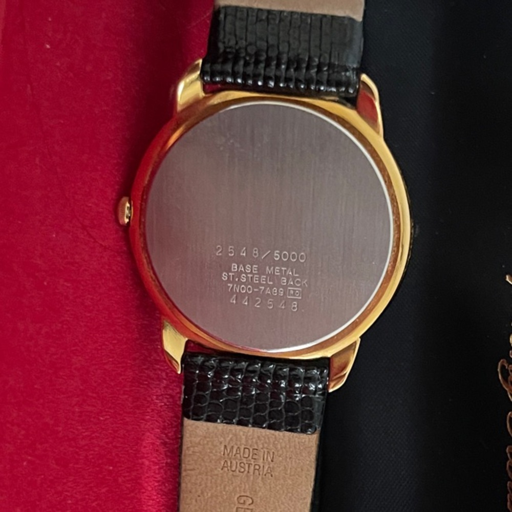 Seiko Gold-Tone Watch with Black Strap - Picture 3 of 7